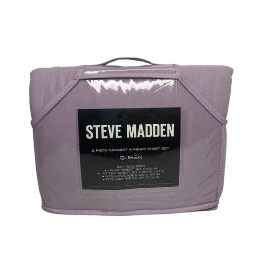 SET SABANAS QUEEN 6 PIEZAS STEVE MADDEN VARIOS COLORES